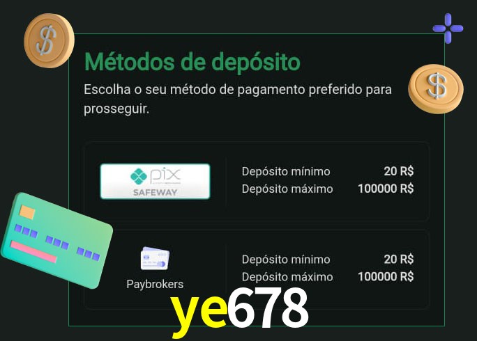 O cassino ye678 oferece uma grande variedade de métodos de pagamento